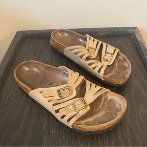 Birkenstock womens Double Strap brown Cutout granada Sandals